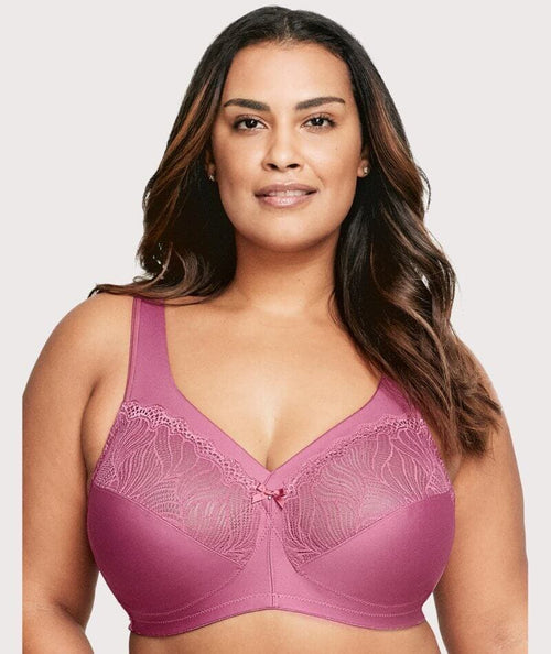 Curvy Couture Plus Cotton Luxe Unlined Wire Free Bra Natural 46H