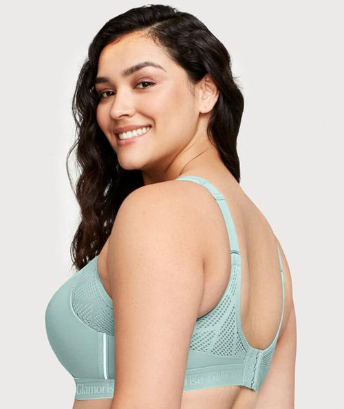 Glamorise Womens No-sweat Mesh Sports Wirefree Bra 1068 Jade 40f : Target