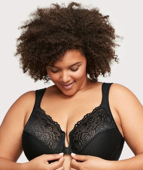 Glamorise Wonderwire Lace Front Close Bra