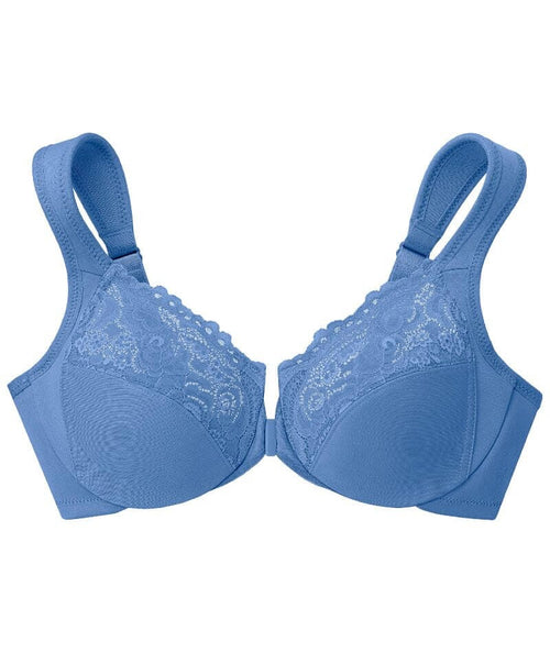 MELENECA Underwire Front Closure Bras for Women Blue 40G 