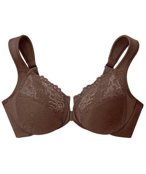 Glamorise Womens Wonderwire Front-Closure Bra Underwire #1245 : :  Clothing, Shoes & Accessories