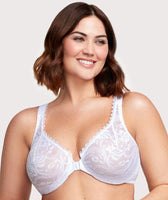 Glamorise WonderWire Front-Closure Stretch Lace Bra - Apricot - Curvy Bras