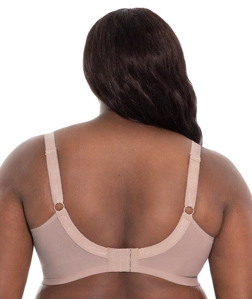 Goddess Kayla Underwired Banded Bra - Taupe Leo - Curvy Bras