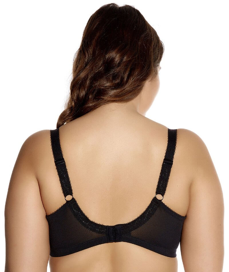 Goddess Keira Underwired Banded Bra - Black - Curvy Bras