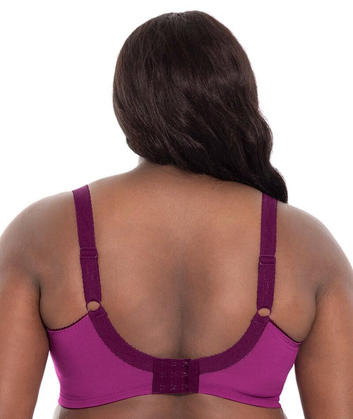 Goddess Keira Underwire Banded Bra in Magenta Mix (MAX) - Busted