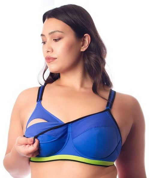 ACTIVATE ROYAL BLUE SPORT NURSING BRA - FLEXIWIRE - Hotmilk Lingerie