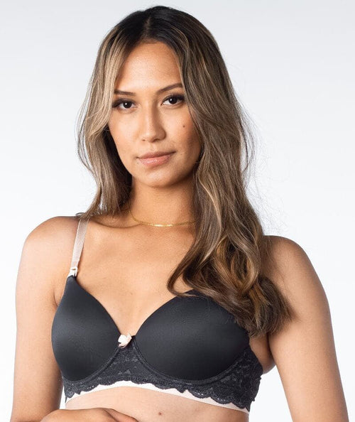 Hotmilk Forever Yours Lace Contour Maternity & Nursing Bra - Shadow - Curvy  Bras