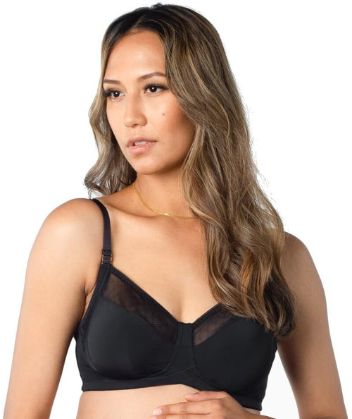 Hotmilk Lunar Eclipse Nursing Wire-free Bra - Black - Curvy Bras