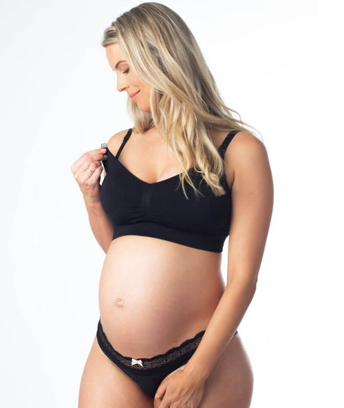 Hotmilk Captivation Wire-free Maternity & Nursing Bra - Black - Curvy Bras