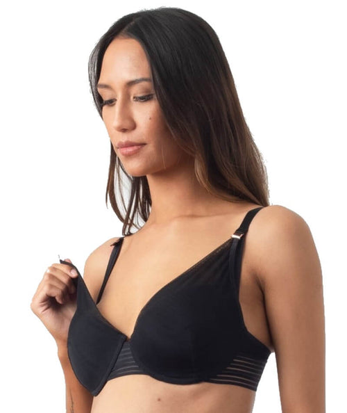 Hot Milk Ambition Plunge Black Flexi Nursing Bra