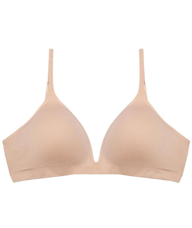 Lovable Sexy & Seamless Wirefree Contour Bra in Basic White