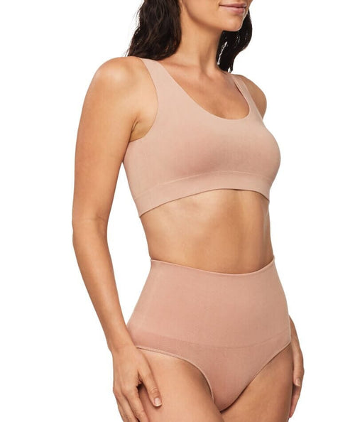 Nancy Ganz Bamboo Essentials High Waisted Thigh Shaper Short - Mahogany