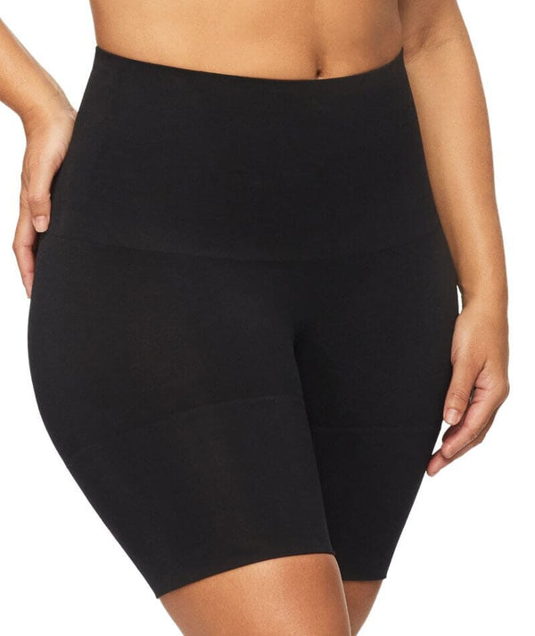 Nancy Ganz Bamboo Essentials Waisted Thigh Shaper Short Black Curvy 