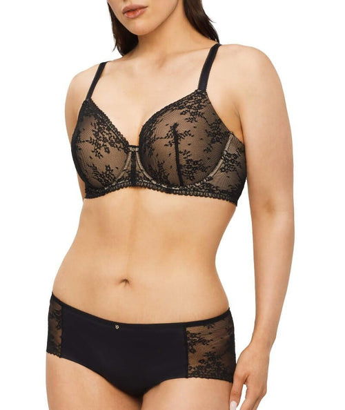 Nancy Ganz Jasmine Balconette Underwire Bra - Black