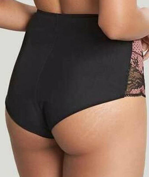 Panache Panties - Clara High Waist Brief 7254 - Black/Fig