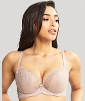 Panache Ana Lace Plunge Underwire Bra (9396),32GG,Berry Pink 