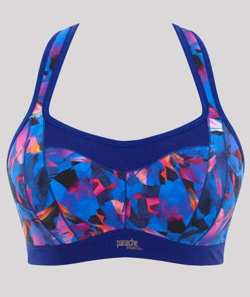 Panache Sport Underwired Racerback Sports Bra - Neon Rave - Curvy