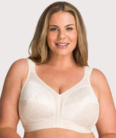 2 Pack Lace Cross Your Heart Bra - White/Beige