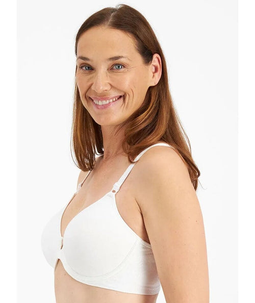 Playtex Front Closure Underwire Bra - White - Curvy