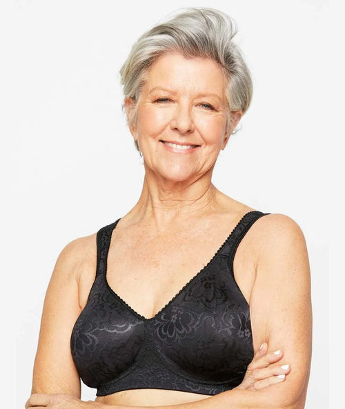 Playtex 18 Hour Ultimate Lift & Support Wirefree Bra - Black P4745 - Curvy