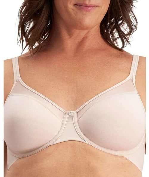 Playtex Ultralight Illusion Neckline Underwire Bra - Sandshell - Curvy Bras