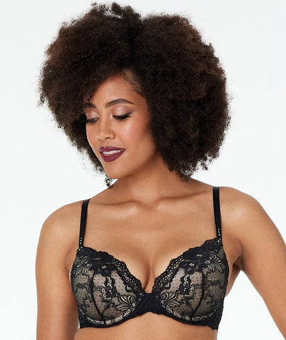 Bestform Striped Wire-free Cotton Bra with Lightly Lined Cups - Black