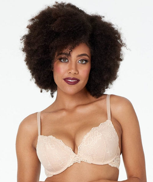 Temple Luxe Lace Level 1 Push Up Bra Beige