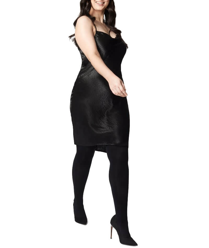 Razzamatazz Full Figure Fit 120D Opaque Tights Comfort Brief - Black -  Curvy Bras