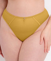Scantilly Lovers Knot Thong - Fig/Latte Beige - Curvy