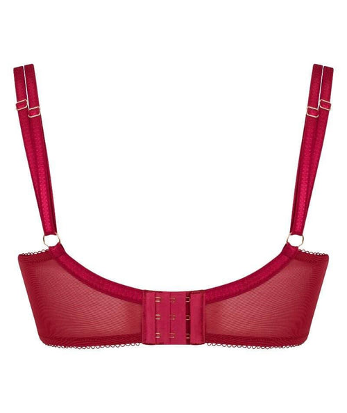 Scantilly Fallen Angel Balcony Bra - Garnet Red