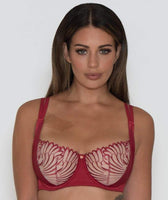 Curvy Kate Scantilly Womens Fallen Angel Balcony Bra Size 34G in Garnet Red  : : Fashion