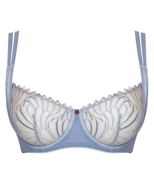 Sky High balcony bra blue and silver