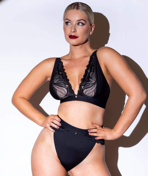 Scantilly Lovers Knot Balcony Bra Black Latte – Curvy Kate CA