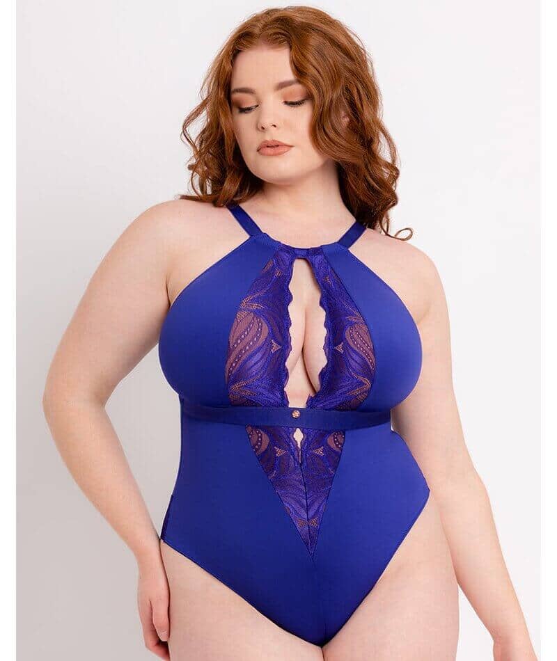 Plus Size Strapless Bodysuit - Purple