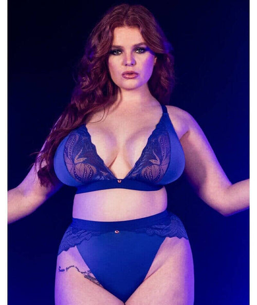 Scantilly Indulgence Wire-free Bralette - Ultraviolet Blue - Curvy Bras