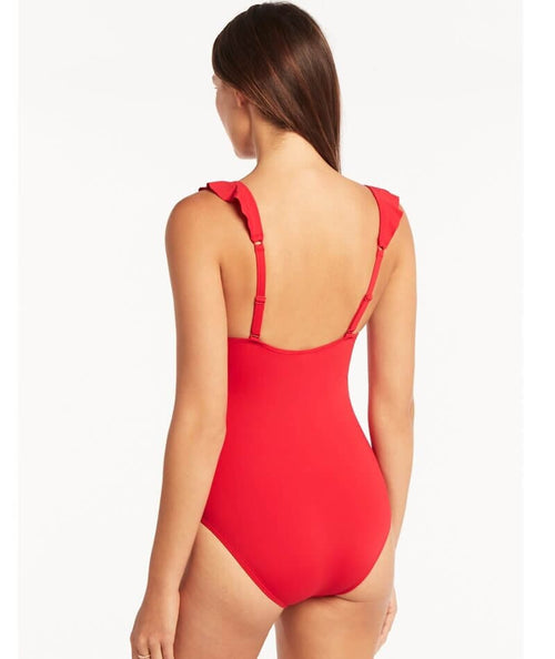 Sea Level Eco Essentials Cross Front A-DD Cup One Piece Swimsuit