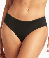 Sea Level Valentina Long Line Tri Bikini Top - Black - Curvy