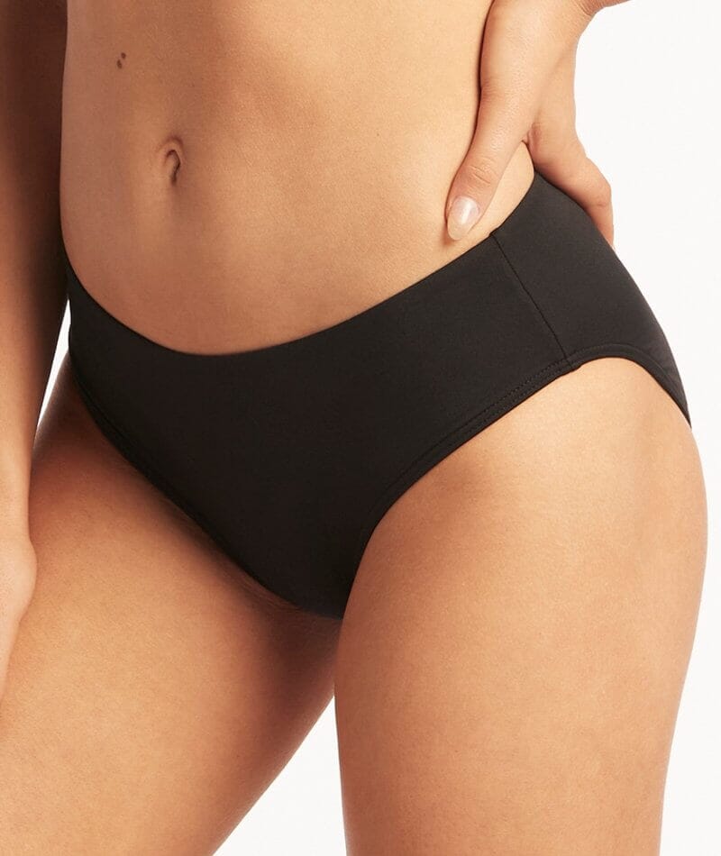 Cheeky bikini briefs women's underwear, black, Tencel MicroModal eco-fabric