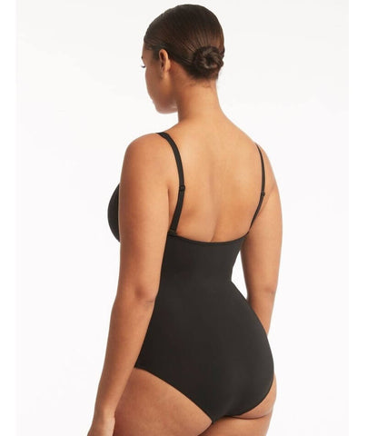 Sea Level Essentials Long Sleeve B-DD Cup One Piece Swimsuit