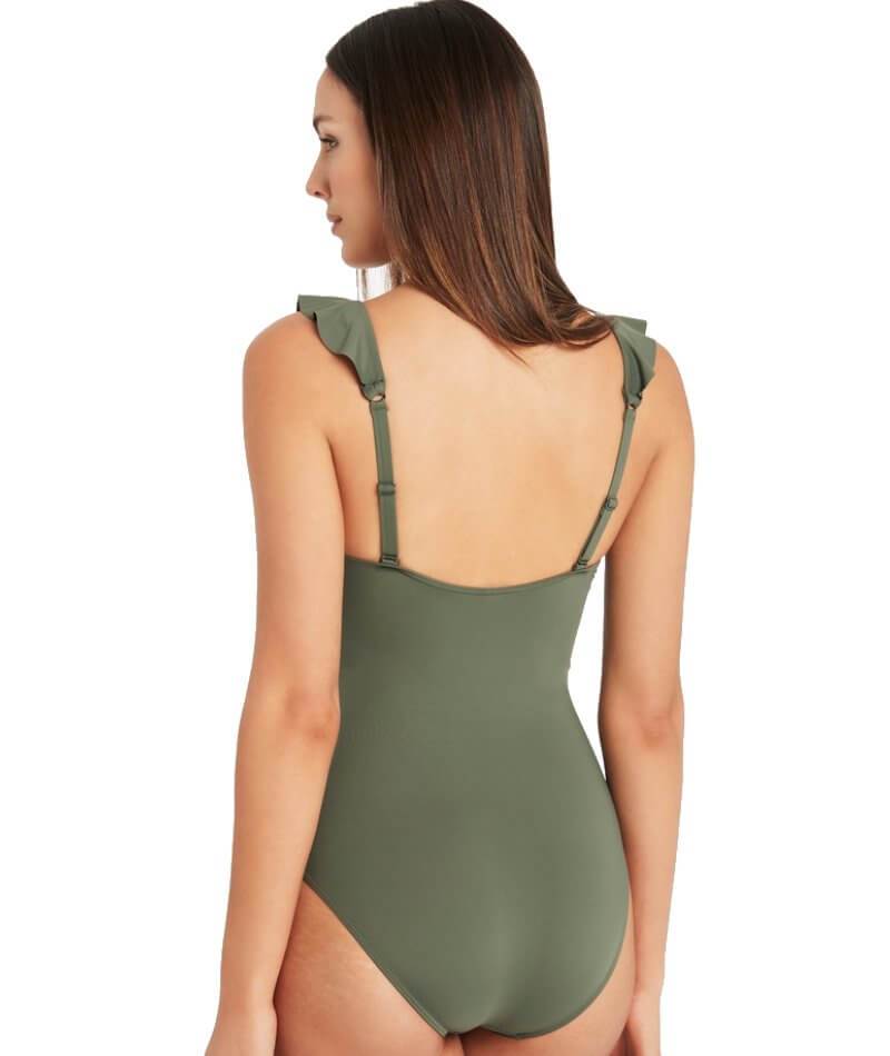 SEA LEVEL SWIM Capri Frill Wrap One-Piece