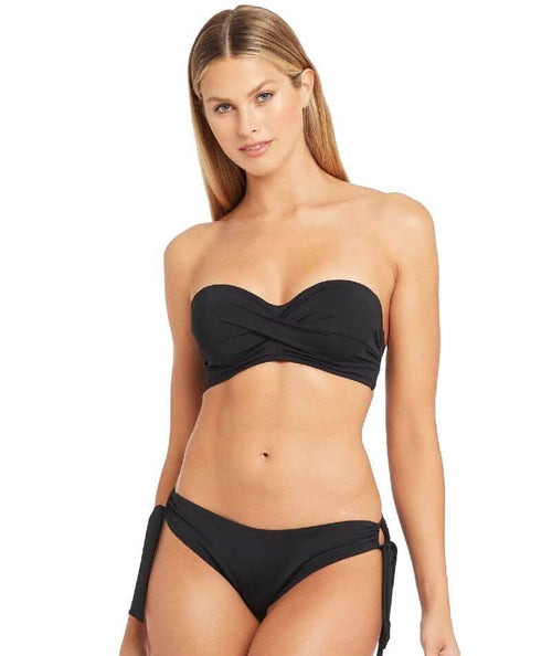 Twist Front Bandeaukini Swim Top - Black – Sheer Essentials Lingerie &  Swimwear