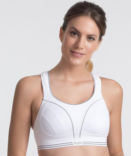 Shock Absorber Sports Bra White Size 30F Active Non Wired Maximum Support  SN109