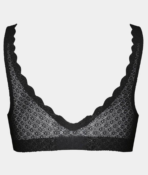 Simplicité Bralette - Black geometric lace