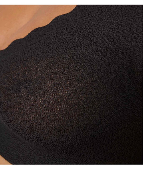 Sloggi Zero Feel Lace Bralette 10201957 Black Womens Bra