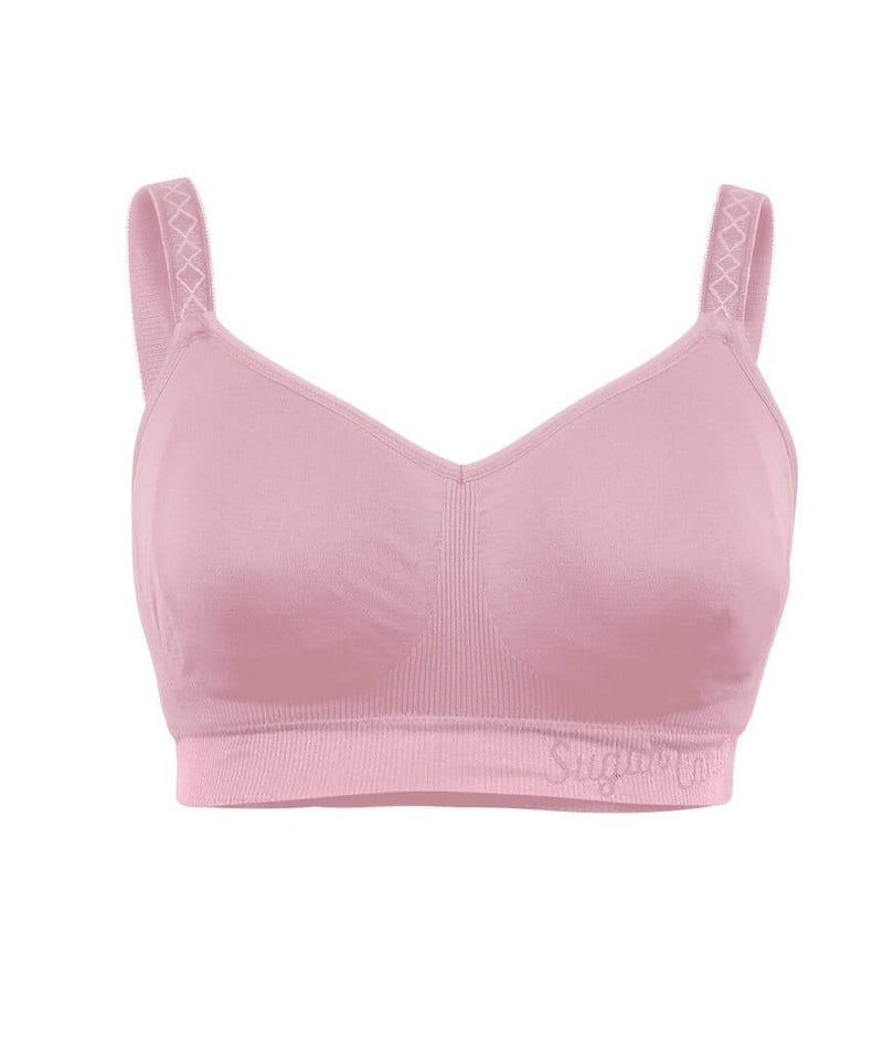 Sugar Candy Fuller Bust Seamless F-HH Cup Lounge Bra - Pink - Curvy