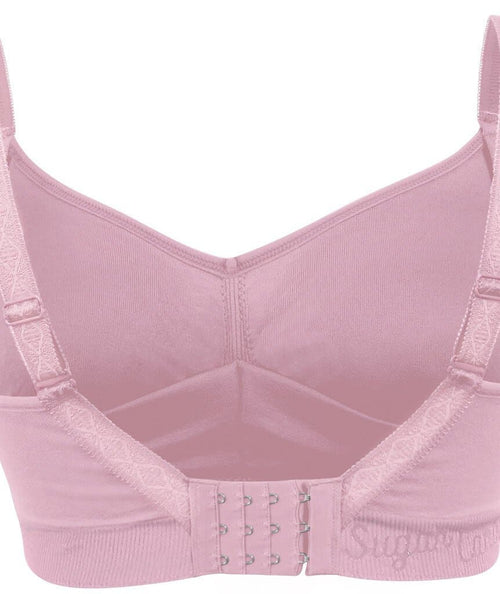 Lindex Flora seamless moulded push up nursing bra in pink