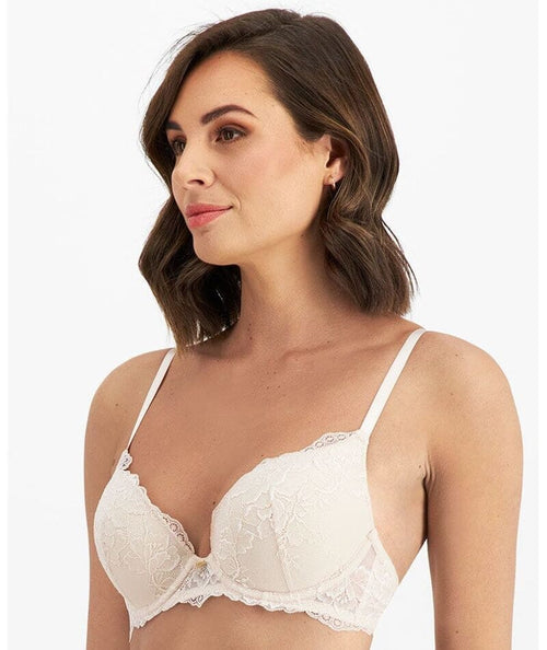 White Pleasure State My Fit Lace FMO Push Up Plunge Bra