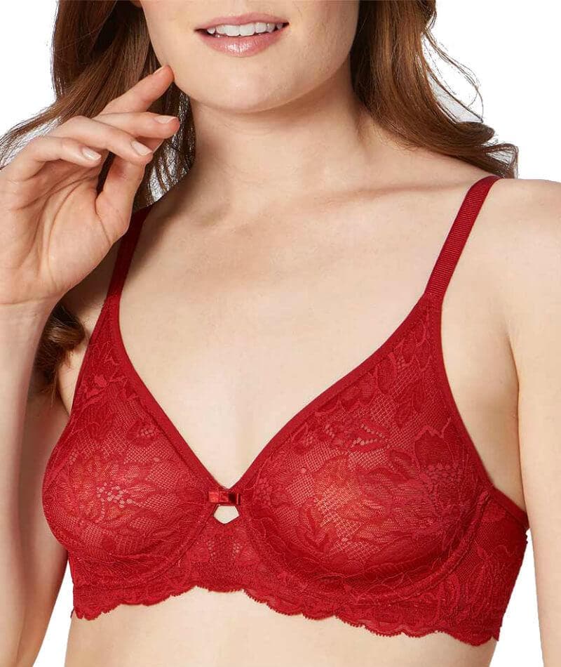 Buy Amour Secret Padded Non Wired Demi Coverage Tube Bra - Red Bean at  Rs.779 online