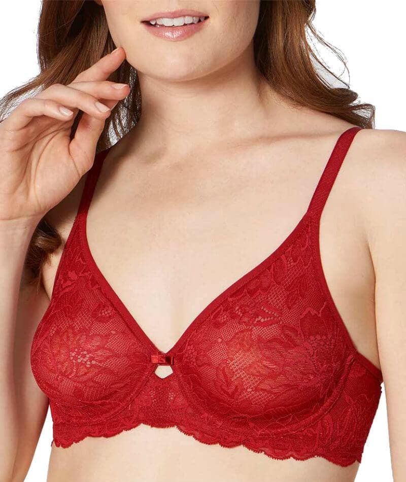 Maurices, Intimates & Sleepwear, Vintage Lace Solid Racerback Bralette  Red And Cinnamon