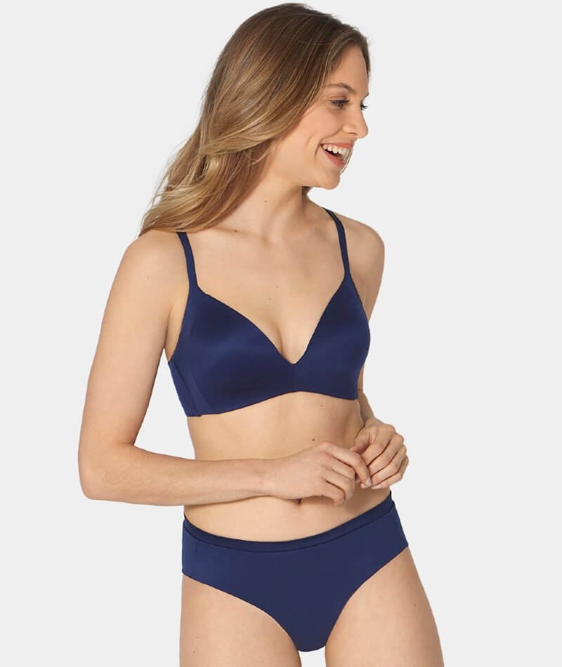 Triumph Blue Jolly Fit Deluxe N Non Padded Wirefree Bra, Fashion Bug